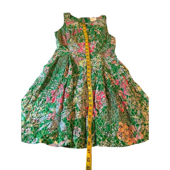 Anthropologie Maeve Verbena Green and Pink Floral Dress - Size 4 - Picture 7 of 16